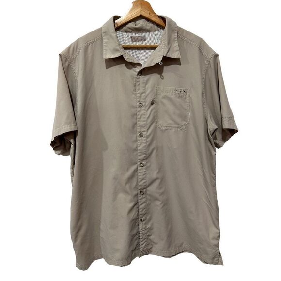 Columbia Omni-Shade UV Protection Tan Sand  Performance Fishing Gear XL - Picture 1 of 14